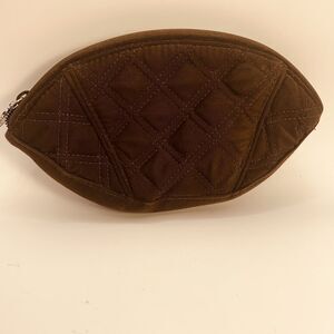VERA BRADLEY Crescent Cosmetic Bag ESPRESSO BROWN Clutch